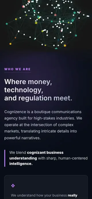Cognizence.com on iPhone