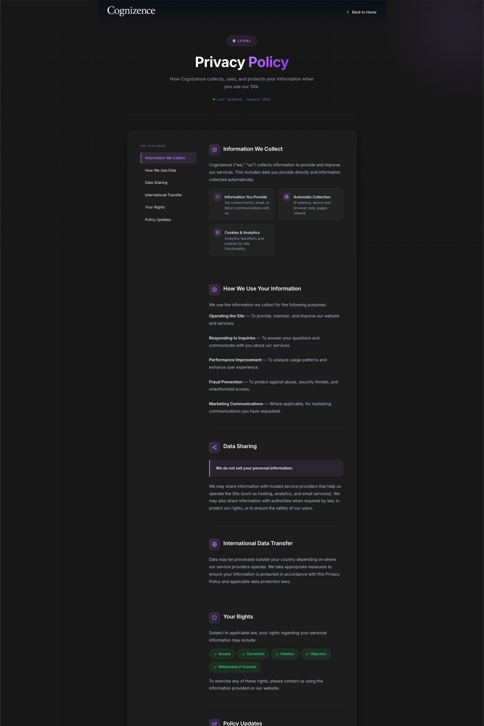 Privacy (Cognizence)