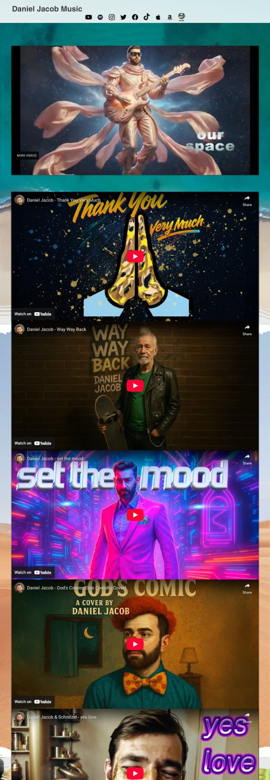 DanielJacobMusic.com mobile