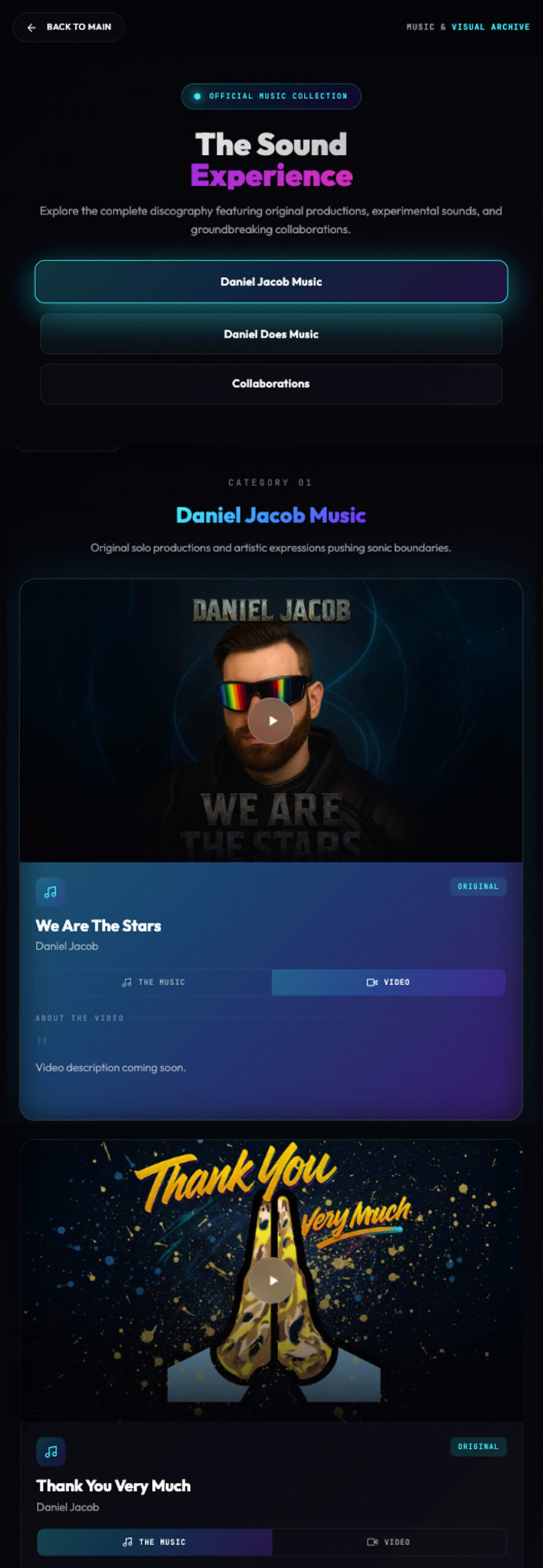 Music & Visual Archive mobile